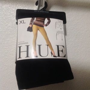 Hue Corduroy Leggings Size XL, Black BNIP